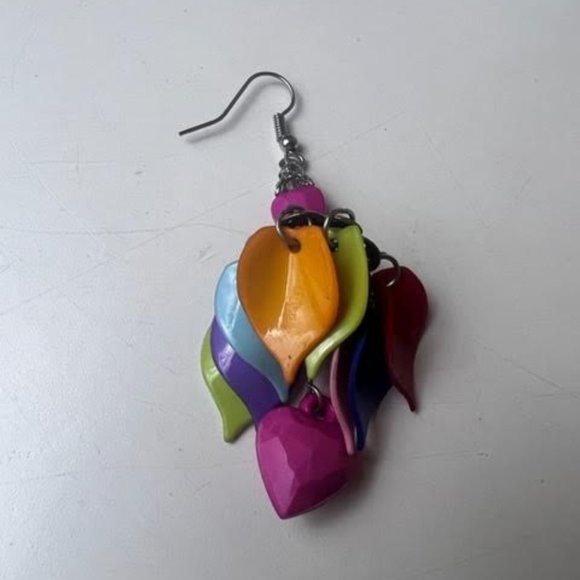 Fashion Jewelry Multicolor Leaf Earrings - Picture 3 of 4